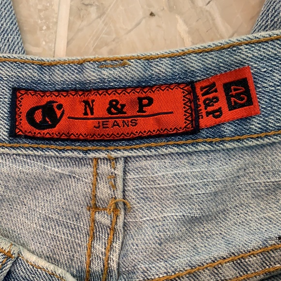 N&P distressed jeans.  Sz 28-29 US.  Bought in Italy - Euro size 42.  32” long - Picture 8 of 8